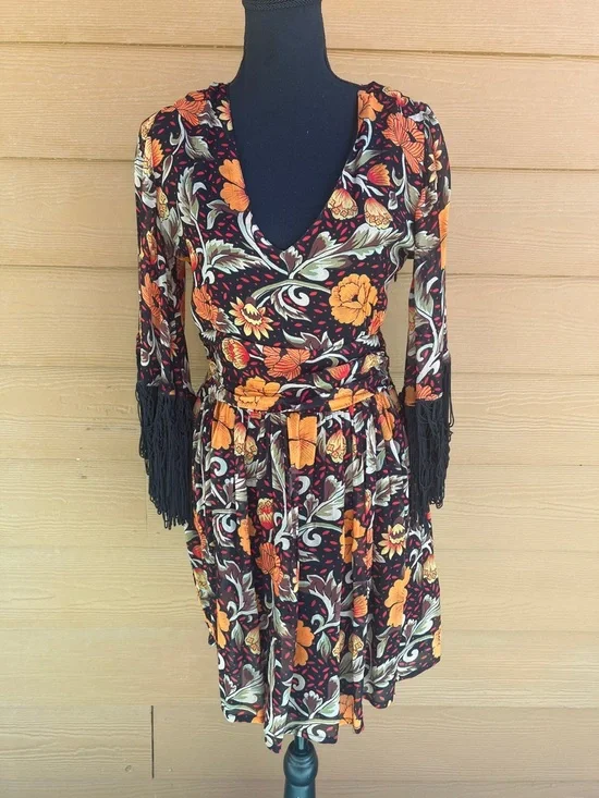 VERB Floral Fringe Mini Dress - Picture 5 of 11